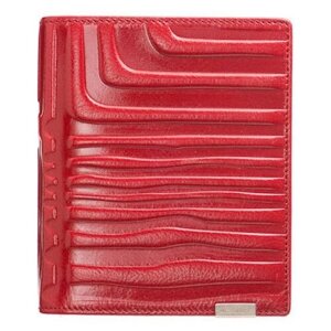Визитница Dr. Koffer X510304-54-03, натуральная кожа, 1 карман для карт, 32 визитки, красный