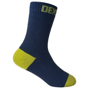 Водонепроницаемые носки детские DexShell Ultra Thin Children Socks M (18-20 см), синий/желтый, DS543NLM