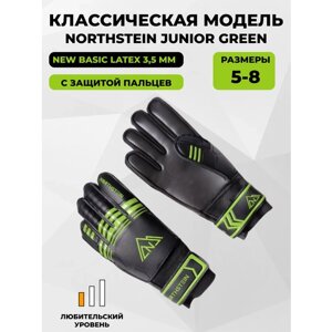 Вратарские перчатки , размер 6, зеленый, черный