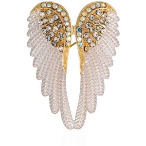 Женская дизайнерская брошь крылья ангела с кристаллами