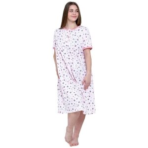 Женская ночная сорочка в розовом цвете, размер 58