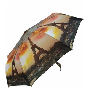 Женский складной зонт Popular Umbrella 1233N/Синий, Желтый