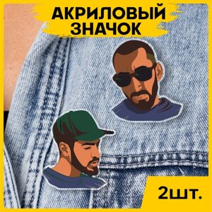 Значок 1-я Наклейка, черный