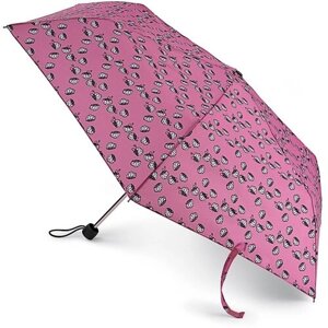 Зонт FULTON, механика, 3 сложения, купол 86 см., 6 спиц, чехол в комплекте, для женщин, розовый