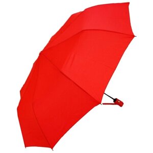 Зонт Lantana Umbrella, полуавтомат, 3 сложения, купол 102 см., 9 спиц, система «антиветер», чехол в комплекте, для женщин, красный