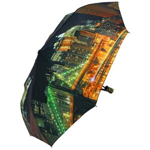 Зонт Monsoon, полуавтомат, 3 сложения, купол 102 см., 9 спиц, система «антиветер», чехол в комплекте, для женщин, зеленый