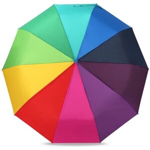 Зонт-шляпка Rainbrella, автомат, 3 сложения, купол 93 см., 10 спиц, чехол в комплекте, для женщин, голубой