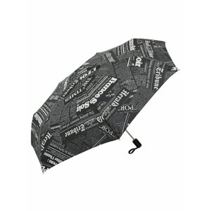 Зонт Sponsa, автомат, 3 сложения, купол 90 см., 7 спиц, чехол в комплекте, в подарочной упаковке, для женщин, черный