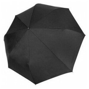 Зонт "Три Слона" мужской №720-L, радиус купола 70 см (D=122 см), 8 спиц, черный, ручка крюк кожа, семейный