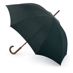 Зонт-трость FULTON, механика, купол 100 см., 8 спиц, деревянная ручка, черный