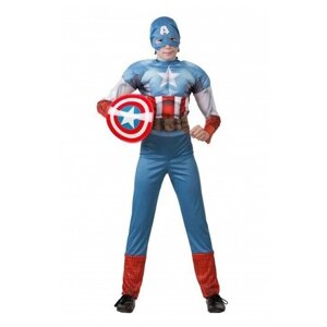 5091 Капитан Америка. Мстители. (Сорочка, брюки, головной убор) (Зв. маскарад) Марвел р. 140-68 Супергерои и комиксы Батик
