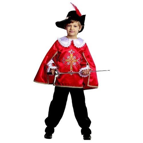 Батик Карнавальный костюм Мушкетер, красный, рост 158 см 7003-2-158-80