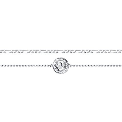 Браслет Diamant online, серебро, 925 проба, длина 18 см.