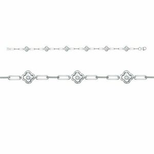 Браслет Diamant online, серебро, 925 проба, фианит, длина 25 см.