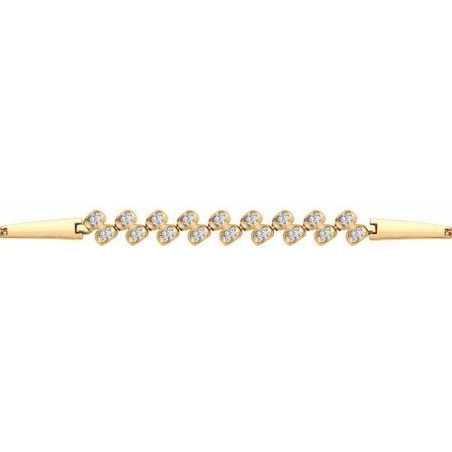 Браслет Diamant online, золото, 585 проба, бриллиант, длина 18 см.