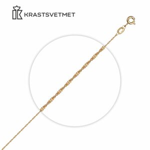 Цепь Krastsvetmet, красное золото, 585 проба, длина 35 см, средний вес 0.66 г