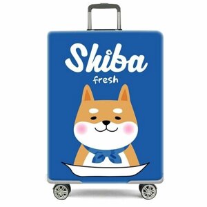Чехол для чемодана Чехол для чемодана "Shiba" L, размер L, голубой