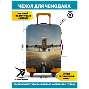 Чехол для чемодана Homepick, 40 л, размер S, серый, голубой
