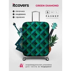 Чехол для чемодана itcovers, текстиль, 40 л, размер S, зеленый