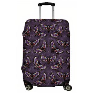 Чехол для чемодана LeJoy, полиэстер, размер M, черный, фиолетовый