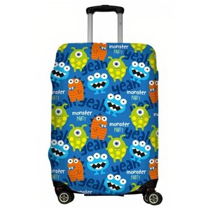 Чехол для чемодана LeJoy, полиэстер, размер S, оранжевый, голубой