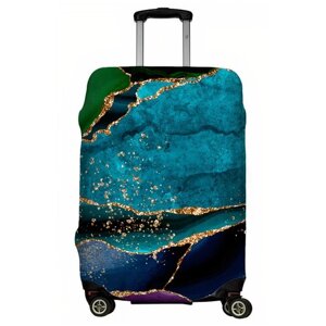 Чехол для чемодана LeJoy, полиэстер, размер S, синий, зеленый