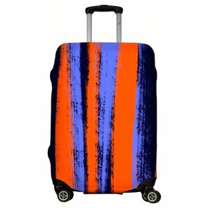 Чехол для чемодана LeJoy, текстиль, полиэстер, размер M, оранжевый, фиолетовый