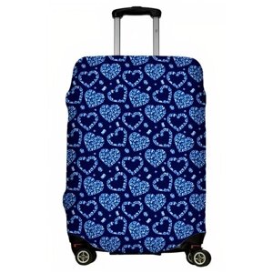 Чехол для чемодана LeJoy, текстиль, полиэстер, размер M, синий, голубой