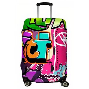 Чехол для чемодана "Multicolored graffiti" размер M
