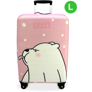 Чехол для чемодана , полиэстер, размер L, розовый
