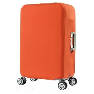 Чехол для чемодана , полиэстер, водонепроницаемый, 90 л, размер L, оранжевый