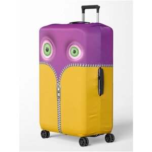 Чехол для чемодана , размер S, желтый, фиолетовый