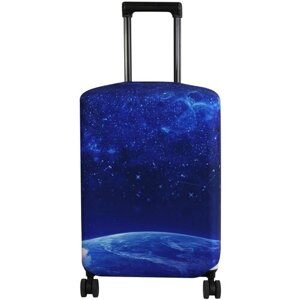 Чехол для чемодана TEVIN, 85 л, размер L+мультиколор, синий