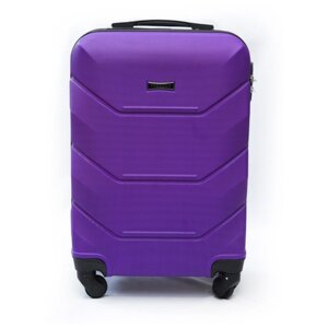 Чемодан Freedom, ABS-пластик, водонепроницаемый, рифленая поверхность, 40 л, размер S, фиолетовый