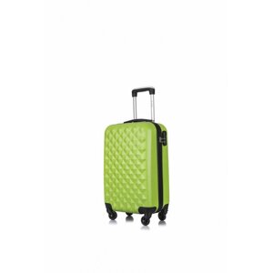 Чемодан L'case, ABS-пластик, пластик, опорные ножки на боковой стенке, 74 л, размер L, зеленый