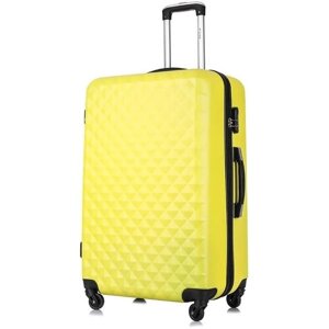 Чемодан L'case, ABS-пластик, желтый