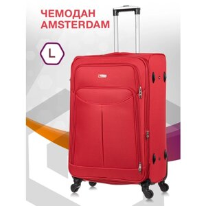 Чемодан L'case Amsterdam, 112 л, размер L, красный