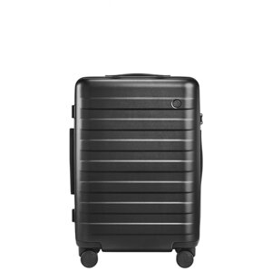 Чемодан NINETYGO Rhine PRO Luggage 113001-1, поликарбонат, увеличение объема, опорные ножки на боковой стенке, ребра жесткости, водонепроницаемый, 65 л, черный