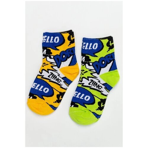 Детские носки Бум (1 пара) салатового цвета, размер 22-24 (35-38)
