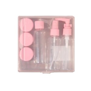 Дорожный набор Migura, 8 предметов, розовый, бесцветный