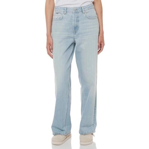 Джинсы Pepe Jeans, прямые, завышенная посадка, стрейч, размер 25, голубой