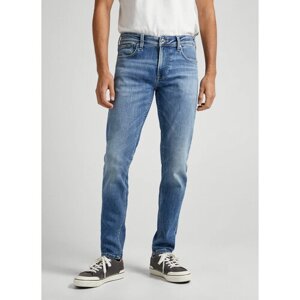 Джинсы скинни Pepe Jeans, прилегающий силуэт, низкая посадка, стрейч, размер 33/32, голубой