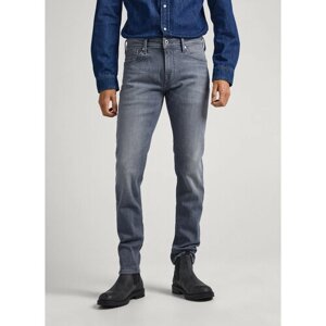 Джинсы скинни Pepe Jeans, прилегающий силуэт, низкая посадка, стрейч, размер 34/34, серый