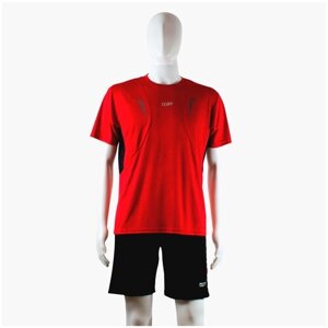 Форма Cliff футбольная, футболка и шорты, размер 44, черный, красный