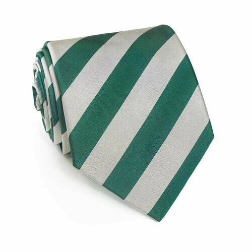 Галстук Rene Lezard, натуральный шелк, в полоску, для мужчин, серый, зеленый