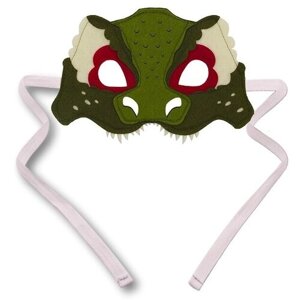 Карнавальная маска Динозавр Дракон, зеленый, Санта Лючия
