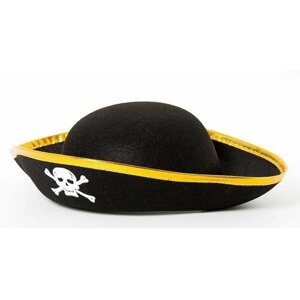 Карнавальная шляпа Пират, Черный, 50 см