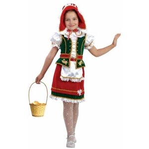 Карнавальные костюмы для детей "Красная Шапочка", размер 28, рост 110 см