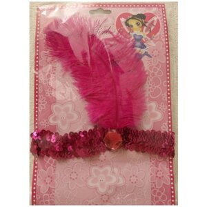 Карнавальные костюмы и аксессуары для праздника Насыщенный розовый повязка на голову для кан-кан женский LU044-3 ChiMagNa 42-46рр UNI