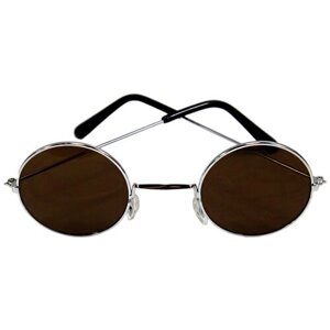 Карнавальные очки Леннона хиппи коричневые